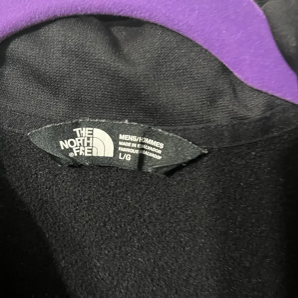 The North Face Men’s Black Grey Quarter Zip Front Pocket Sweatshirt Pullover L